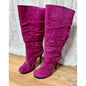 New Taccetti Nordstrom Pink Suede Slouch Boots -  Italian Leather Size 35/US‎ 5